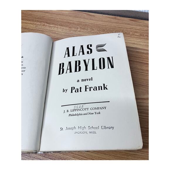 Alas, Babylon by Pat Frank 1959 Hardcover 9th Printing Ex-Library - Picture 7 of 11